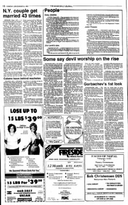 Ukiah Daily Journal from Ukiah, California on December 6, 1987 · Page 12