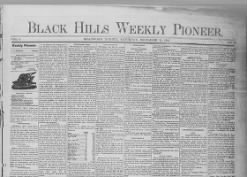 Black Hills Weekly Pioneer