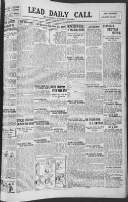 Lead Daily Call from Lead, South Dakota on December 8, 1928 · Page 1