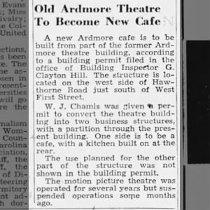 Ardmore theatre closing