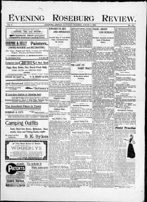 Roseburg Review from Roseburg, Oregon on August 9, 1901 · Page 1