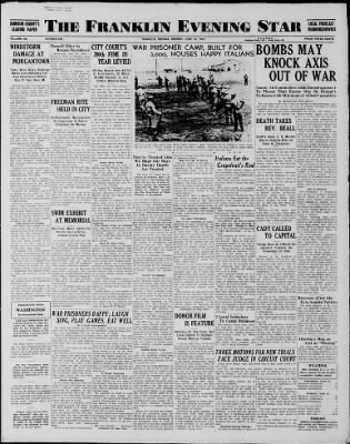 The Franklin Evening Star from Franklin, Indiana on June 14, 1943 · Page 1