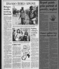 Rebels clash with government forces in Rwandan capital; countryside also sees violence; April 1994