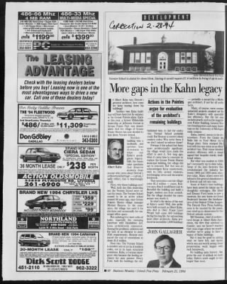 Detroit Free Press from Detroit, Michigan on February 21, 1994 · Page 48