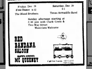 Red Bandana Saloon - Texas Armadillo Band