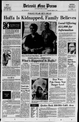 Detroit Free Press from Detroit, Michigan on August 2, 1975 · Page 1