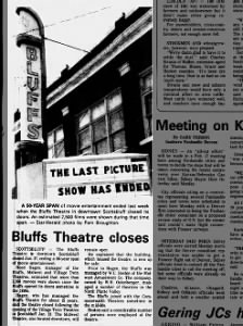 Bluffs Theatre closes