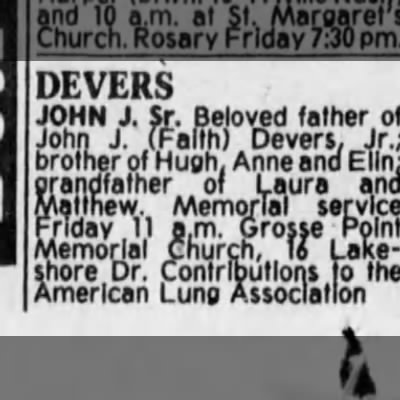 Obituary for JOHN J. DEVERS - 